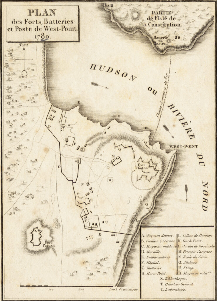 By http://maps.bpl.org - Plan des forts, batteries et poste de West-Point, 1780Uploaded by tm, CC BY 2.0, https://commons.wikimedia.org/w/index.php?curid=84896206